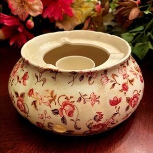 Vintage Shabby Nasco Rose Garden Candle Holder Centerpiece